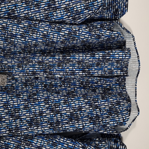 NWT VISCONTI BLACK black/blue shirt, Sz S - Picture 3 of 12